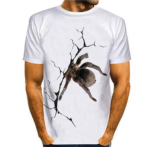 Men's T shirt 3D Print Graphic Prints Spider Print Short Sleeve Daily Tops Casual Designer Big and Tall White
Men's T shirt 3D Print Graphic Prints Spider Print Short Sleeve Daily Tops Casual Designer Big and Tall White
