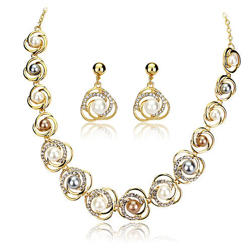 Women's Jewelry Set Bridal Jewelry Sets Cut Out Precious Fashion Imitation Pearl Gold Plated Earrings Jewelry Rainbow For Christmas Wedding Halloween Party Evening Gift 1 set
Women's Jewelry Set Bridal Jewelry Sets Cut Out Precious Fashion Imitation Pearl Gold Plated Earrings Jewelry Rainbow For Christmas Wedding Halloween Party Evening Gift 1 set