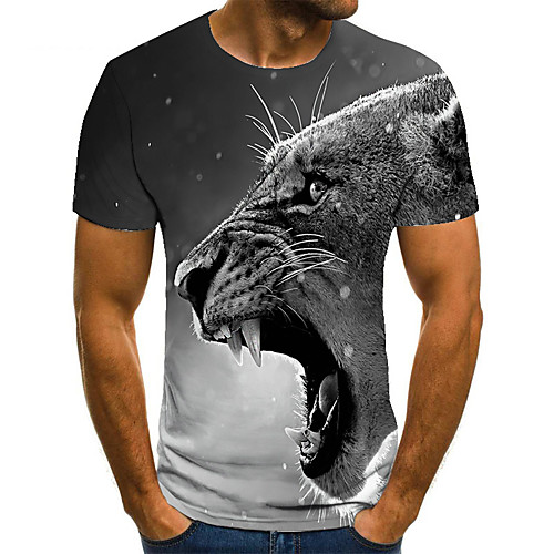 Men's T shirt 3D Print Animal 3D Print Print Short Sleeve Casual Tops Casual Fashion Black / White
Men's T shirt 3D Print Animal 3D Print Print Short Sleeve Casual Tops Casual Fashion Black / White