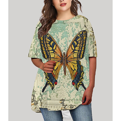 Women's Plus Size Graphic Animal Print Casual Half Sleeve Fall Short Mini Dress T Shirt Dress Tee Dress Blue Khaki
Women's Plus Size Graphic Animal Print Casual Half Sleeve Fall Short Mini Dress T Shirt Dress Tee Dress Blue Khaki