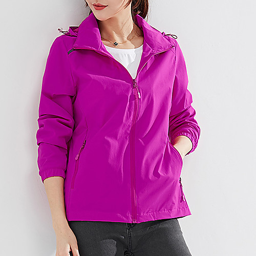 Women's Hoodie Jacket Waterproof Hiking Jacket Hiking Windbreaker Outdoor Solid Color Waterproof Lightweight Windproof Breathable Jacket Hoodie Top Elastane Full Zip Hunting Fishing Climbing Violet
Women's Hoodie Jacket Waterproof Hiking Jacket Hiking Windbreaker Outdoor Solid Color Waterproof Lightweight Windproof Breathable Jacket Hoodie Top Elastane Full Zip Hunting Fishing Climbing Violet