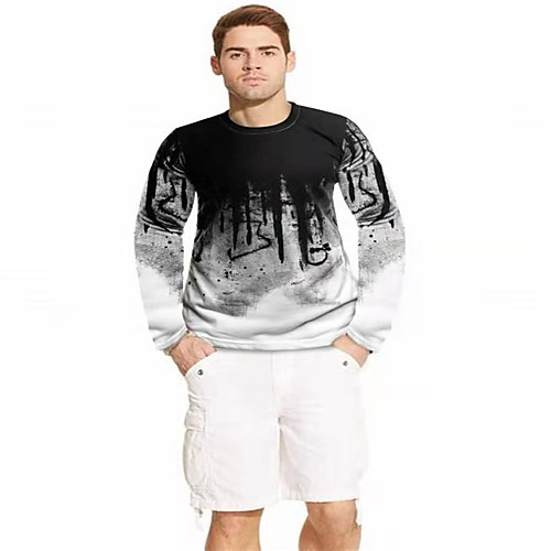 Men's T shirt Color Block Geometric Print Long Sleeve Athleisure Tops Streetwear Punk & Gothic White Red Army Green
Men's T shirt Color Block Geometric Print Long Sleeve Athleisure Tops Streetwear Punk & Gothic White Red Army Green