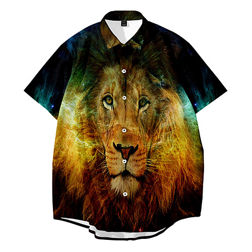 Men's Shirt 3D Print Lion Animal Button-Down 3D Print Short Sleeve Daily Tops Casual Fashion Yellow
Men's Shirt 3D Print Lion Animal Button-Down 3D Print Short Sleeve Daily Tops Casual Fashion Yellow