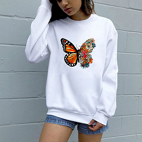 Women's Sweatshirt Pullover Pure Color Crew Neck Butterfly Sport Athleisure Sweatshirt Top Long Sleeve Breathable Soft Comfortable Everyday Use Street Casual Daily Outdoor
Women's Sweatshirt Pullover Pure Color Crew Neck Butterfly Sport Athleisure Sweatshirt Top Long Sleeve Breathable Soft Comfortable Everyday Use Street Casual Daily Outdoor