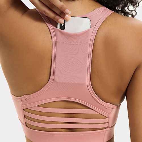 Women's Sports Bra Bra Top Back Pocket Nylon Spandex Yoga Fitness Gym Workout Breathable Soft Push Up Padded Medium Support Black Purple Dark Green Blue Pink Solid Colored / Stretchy
Women's Sports Bra Bra Top Back Pocket Nylon Spandex Yoga Fitness Gym Workout Breathable Soft Push Up Padded Medium Support Black Purple Dark Green Blue Pink Solid Colored / Stretchy