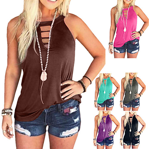 Women's Tank Top Tee / T-shirt Cut Out Crew Neck Solid Color Sport Athleisure Top Sleeveless Breathable Soft Comfortable Yoga Running Everyday Use Casual Daily Outdoor
Women's Tank Top Tee / T-shirt Cut Out Crew Neck Solid Color Sport Athleisure Top Sleeveless Breathable Soft Comfortable Yoga Running Everyday Use Casual Daily Outdoor
