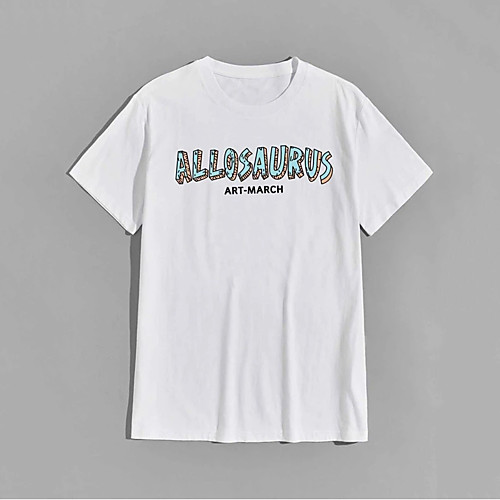 Men's Unisex T shirt Hot Stamping Dinosaur Plus Size Print Short Sleeve Casual Tops 100% Cotton Basic Casual Fashion White
Men's Unisex T shirt Hot Stamping Dinosaur Plus Size Print Short Sleeve Casual Tops 100% Cotton Basic Casual Fashion White