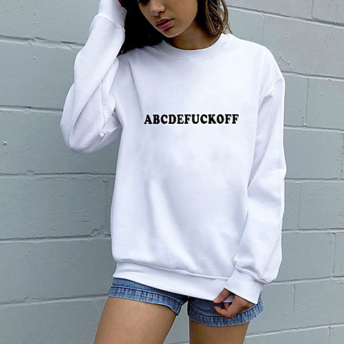 Women's Sweatshirt Pullover Pure Color Crew Neck Letter Printed Sport Athleisure Sweatshirt Top Long Sleeve Breathable Soft Comfortable Everyday Use Street Casual Daily Outdoor
Women's Sweatshirt Pullover Pure Color Crew Neck Letter Printed Sport Athleisure Sweatshirt Top Long Sleeve Breathable Soft Comfortable Everyday Use Street Casual Daily Outdoor