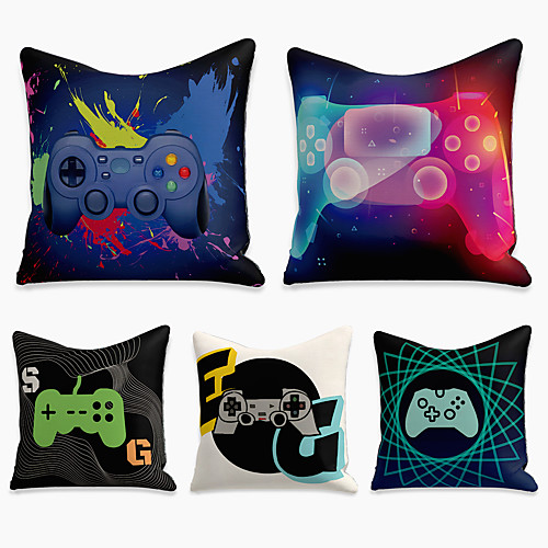 5 pcs Linen Pillow Cover, Cartoon Square Zipper Polyester Traditional Classic
5 pcs Linen Pillow Cover, Cartoon Square Zipper Polyester Traditional Classic