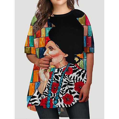Women's Plus Size Dresses T Shirt Dress Tee Dress Short Mini Dress Half Sleeve Floral Graphic Color Block Print Basic Fall Red XL XXL 3XL 4XL 5XL / Holiday
Women's Plus Size Dresses T Shirt Dress Tee Dress Short Mini Dress Half Sleeve Floral Graphic Color Block Print Basic Fall Red XL XXL 3XL 4XL 5XL / Holiday