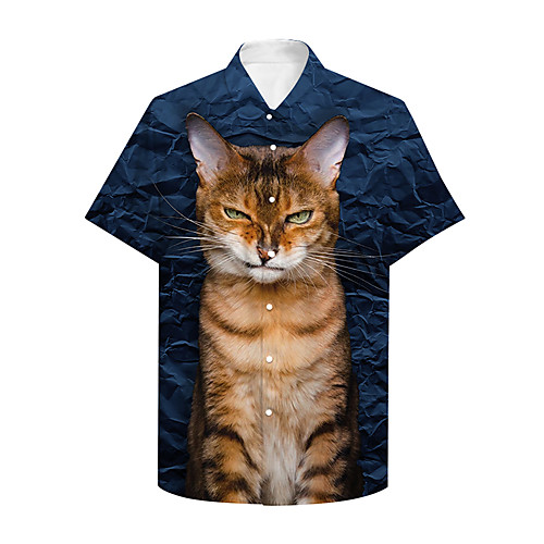 Men's Shirt 3D Print Cat Graphic Prints Animal Print Short Sleeve Daily Tops Casual Designer Blue
Men's Shirt 3D Print Cat Graphic Prints Animal Print Short Sleeve Daily Tops Casual Designer Blue