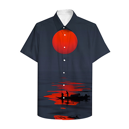 Men's Shirt 3D Print Graphic 3D Landscape Button-Down 3D Print Short Sleeve Casual Tops Casual Hawaiian Navy Blue
Men's Shirt 3D Print Graphic 3D Landscape Button-Down 3D Print Short Sleeve Casual Tops Casual Hawaiian Navy Blue