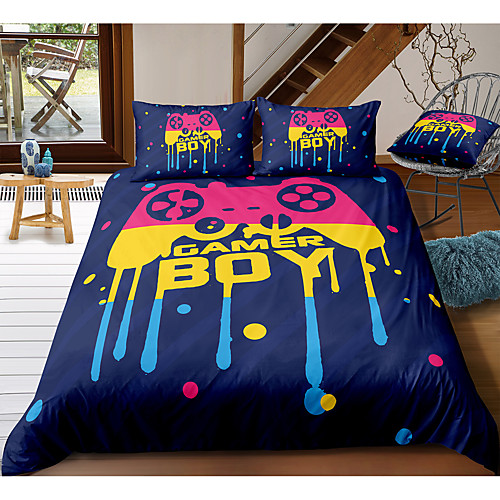 Gamer 3-Piece Duvet Cover Set Hotel Bedding Sets Comforter Cover with Soft Lightweight Microfiber, Include 1 Duvet Cover, 2 Pillowcases for Double/Queen/King(1 Pillowcase for Twin/Single) Pillowcases for Double/Queen/King(1 Pillowcase for Twin/Single)
Gamer 3-Piece Duvet Cover Set Hotel Bedding Sets Comforter Cover with Soft Lightweight Microfiber, Include 1 Duvet Cover, 2 Pillowcases for Double/Queen/King(1 Pillowcase for Twin/Single) Pillowcases for Double/Queen/King(1 Pillowcase for Twin/Single)