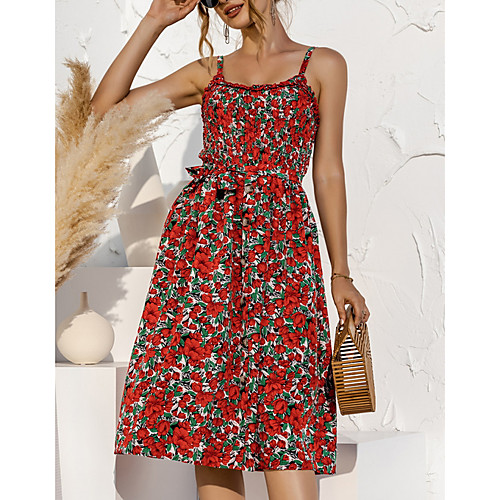 Women's A Line Dress Knee Length Dress orange Yellow floral Red floral Black Red Dark Green Dark Blue Sleeveless Floral Print Color Block Patchwork Summer Round Neck Casual 2021 S M L XL
Women's A Line Dress Knee Length Dress orange Yellow floral Red floral Black Red Dark Green Dark Blue Sleeveless Floral Print Color Block Patchwork Summer Round Neck Casual 2021 S M L XL