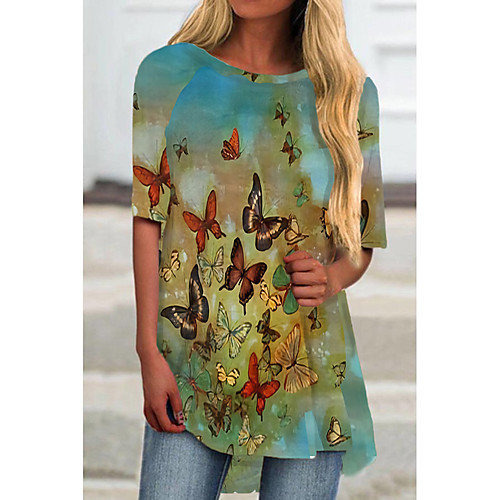 Women's T Shirt Dress Tee Dress Short Mini Dress Blue Dusty Blue Half Sleeve Color Block Animal Print Spring Summer Round Neck Casual 2021 S M L XL XXL 3XL
Women's T Shirt Dress Tee Dress Short Mini Dress Blue Dusty Blue Half Sleeve Color Block Animal Print Spring Summer Round Neck Casual 2021 S M L XL XXL 3XL