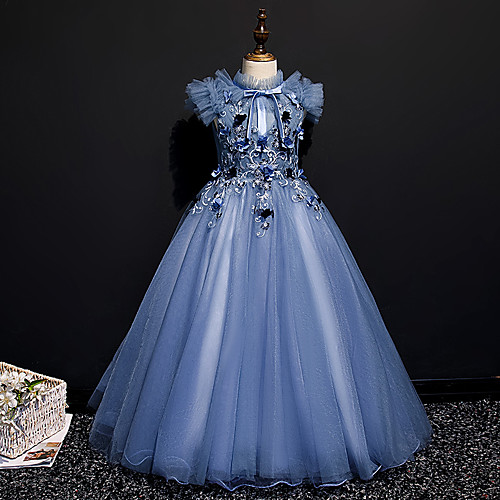 Princess Floor Length Wedding / Event / Party Flower Girl Dresses - Lace / Tulle Cap Sleeve High Neck with Appliques
Princess Floor Length Wedding / Event / Party Flower Girl Dresses - Lace / Tulle Cap Sleeve High Neck with Appliques