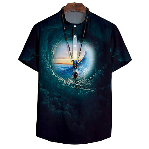 Men's Shirt 3D Print Scenery Button-Down 3D Print Short Sleeve Casual Tops Casual Fashion Breathable Comfortable Black
Men's Shirt 3D Print Scenery Button-Down 3D Print Short Sleeve Casual Tops Casual Fashion Breathable Comfortable Black