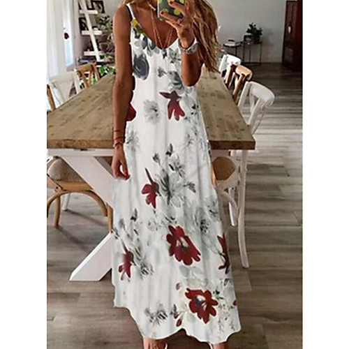 Women's Strap Dress Maxi long Dress White Sleeveless Floral Print Summer V Neck Elegant Sexy 2021 S M L XL XXL
Women's Strap Dress Maxi long Dress White Sleeveless Floral Print Summer V Neck Elegant Sexy 2021 S M L XL XXL