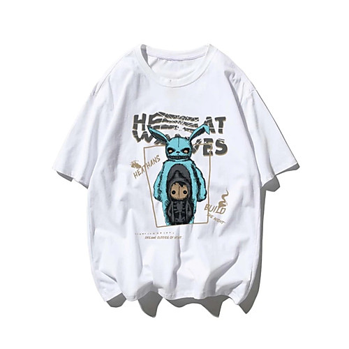 Men's Unisex T shirt Hot Stamping Alien Plus Size Print Short Sleeve Casual Tops 100% Cotton Basic Casual Fashion White
Men's Unisex T shirt Hot Stamping Alien Plus Size Print Short Sleeve Casual Tops 100% Cotton Basic Casual Fashion White