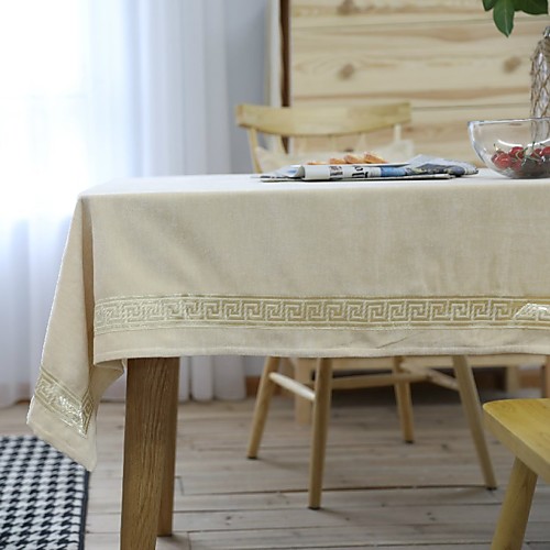 Table Cloth polyester fibre Dust-Proof Embroidery Solid Colored Tabel cover Table decorations for Daily Wear rectangule 9090 cm Beige fine lace flannel 1 pcs
Table Cloth polyester fibre Dust-Proof Embroidery Solid Colored Tabel cover Table decorations for Daily Wear rectangule 9090 cm Beige fine lace flannel 1 pcs