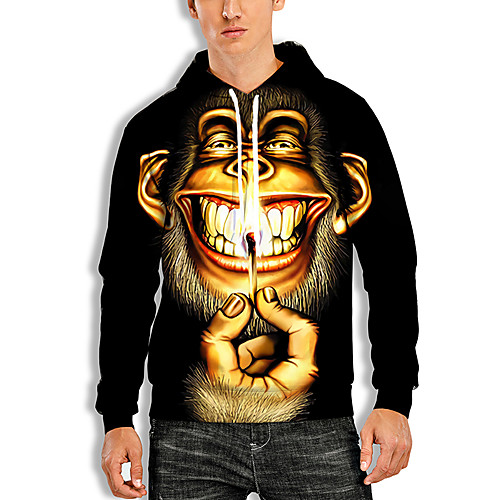 Men's Pullover Hoodie Sweatshirt Graphic Prints Animal Print Weekend 3D Print Casual Hoodies Sweatshirts Black
Men's Pullover Hoodie Sweatshirt Graphic Prints Animal Print Weekend 3D Print Casual Hoodies Sweatshirts Black