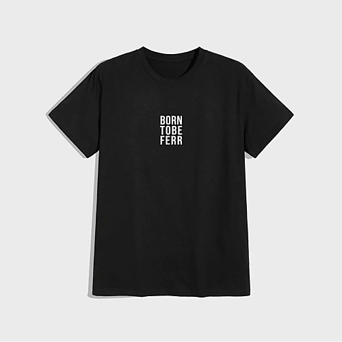 Men's T shirt Hot Stamping Graphic Prints Letter Print Short Sleeve Daily Tops 100% Cotton Fashion Vintage Classic Black
Men's T shirt Hot Stamping Graphic Prints Letter Print Short Sleeve Daily Tops 100% Cotton Fashion Vintage Classic Black