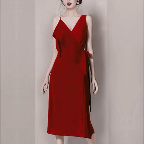 A-Line Minimalist Sexy Homecoming Cocktail Party Dress Spaghetti Strap Sleeveless Tea Length Stretch Fabric with Sash / Ribbon Split 2021
A-Line Minimalist Sexy Homecoming Cocktail Party Dress Spaghetti Strap Sleeveless Tea Length Stretch Fabric with Sash / Ribbon Split 2021
