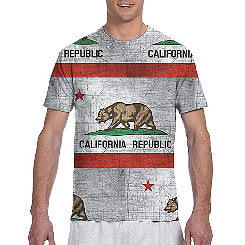 Men's T shirt 3D Print Graphic Prints Flag Print Short Sleeve Daily Tops Classic Designer Big and Tall Gray
Men's T shirt 3D Print Graphic Prints Flag Print Short Sleeve Daily Tops Classic Designer Big and Tall Gray