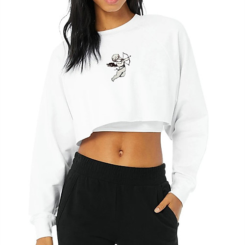 Women's Sweatshirt Crop Top Pullover Crop Top Crew Neck Sport Athleisure Sweatshirt Top Long Sleeve Breathable Soft Comfortable Everyday Use Street Casual Daily Outdoor
Women's Sweatshirt Crop Top Pullover Crop Top Crew Neck Sport Athleisure Sweatshirt Top Long Sleeve Breathable Soft Comfortable Everyday Use Street Casual Daily Outdoor