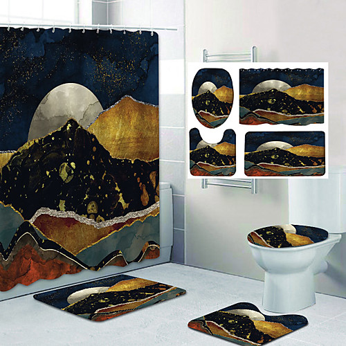 Beautiful Mountains Pattern Printing Bathroom Shower Curtain Leisure Toilet Four-Piece Design
Beautiful Mountains Pattern Printing Bathroom Shower Curtain Leisure Toilet Four-Piece Design