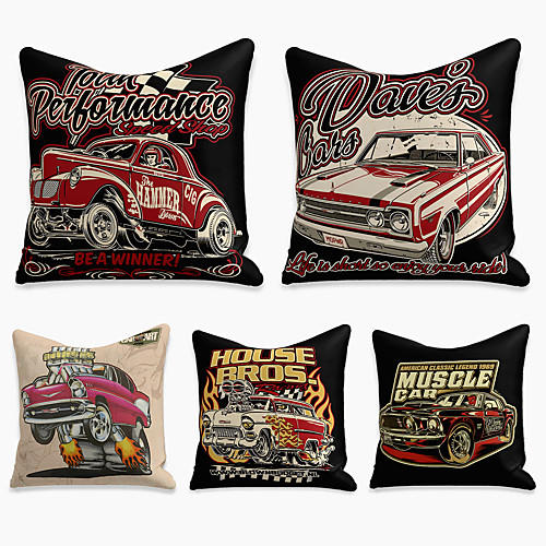 5 pcs Linen Pillow Cover, Cartoon Square Zipper Polyester Traditional Classic
5 pcs Linen Pillow Cover, Cartoon Square Zipper Polyester Traditional Classic