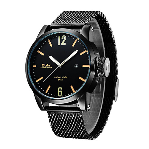 Oulm Men's Steel Band Watches Analog Quartz Casual Day Date / One Year / Stainless Steel
Oulm Men's Steel Band Watches Analog Quartz Casual Day Date / One Year / Stainless Steel