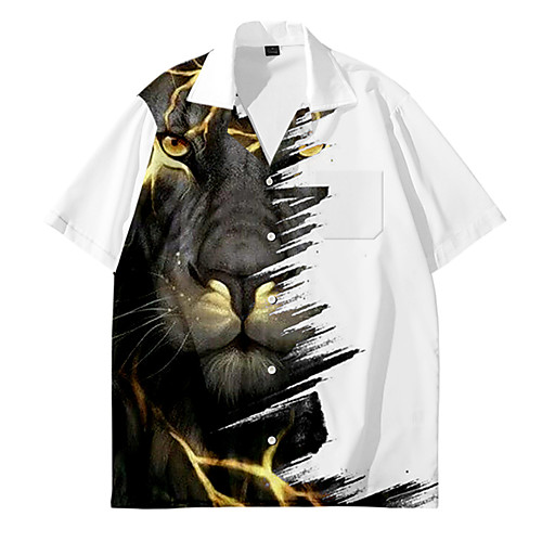 Men's Shirt 3D Print Lion Animal Button-Down 3D Print Short Sleeve Daily Tops Casual Fashion Hawaiian White
Men's Shirt 3D Print Lion Animal Button-Down 3D Print Short Sleeve Daily Tops Casual Fashion Hawaiian White