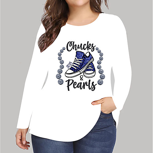 Women's Plus Size Print Graphic Letter T shirt Large Size Round Neck Long Sleeve Tops Big Size
Women's Plus Size Print Graphic Letter T shirt Large Size Round Neck Long Sleeve Tops Big Size