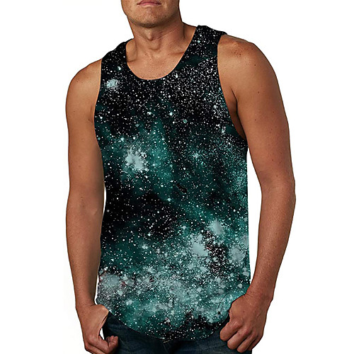 Men's Tank Top Vest Undershirt 3D Print Galaxy 3D Print Sleeveless Daily Tops Casual Beach Green / Black
Men's Tank Top Vest Undershirt 3D Print Galaxy 3D Print Sleeveless Daily Tops Casual Beach Green / Black