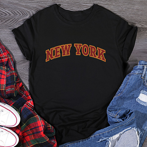 Women's T shirt Graphic Print Round Neck Tops 100% Cotton Basic Basic Top White Black Purple
Women's T shirt Graphic Print Round Neck Tops 100% Cotton Basic Basic Top White Black Purple