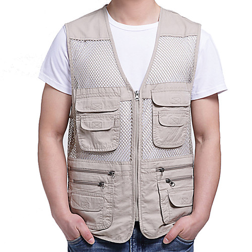 Men's Hiking Vest / Gilet Fishing Vest Military Tactical Vest Sleeveless Vest / Gilet Jacket Top Outdoor Lightweight Breathable Quick Dry Soft Autumn / Fall Spring Cotton Solid Color Khaki Green
Men's Hiking Vest / Gilet Fishing Vest Military Tactical Vest Sleeveless Vest / Gilet Jacket Top Outdoor Lightweight Breathable Quick Dry Soft Autumn / Fall Spring Cotton Solid Color Khaki Green