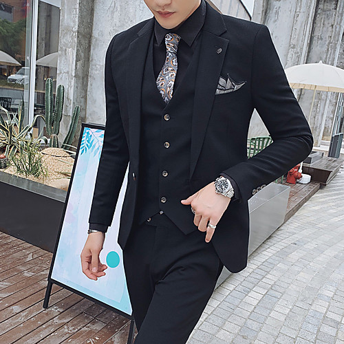 Tuxedos Standard Fit Notch Single Breasted One-button Polyester Solid Color
Tuxedos Standard Fit Notch Single Breasted One-button Polyester Solid Color