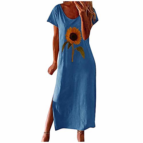Women's Loose Maxi long Dress White Black Blue Yellow Blushing Pink Half Sleeve Floral / Botanical Spring & Summer Casual Floral S M L XL 2XL 3XL 4XL 5XL
Women's Loose Maxi long Dress White Black Blue Yellow Blushing Pink Half Sleeve Floral / Botanical Spring & Summer Casual Floral S M L XL 2XL 3XL 4XL 5XL