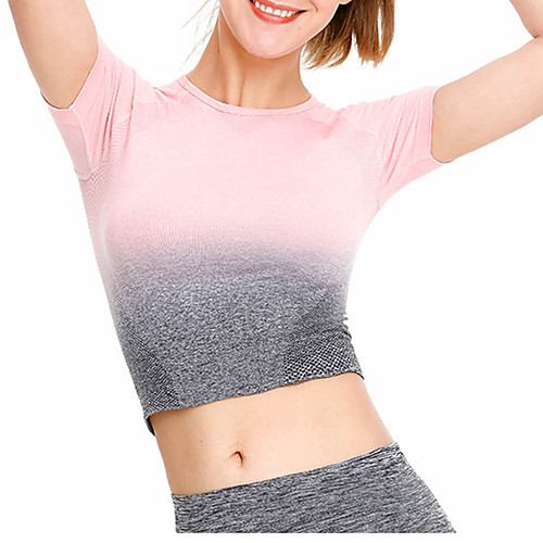 Women's Tee / T-shirt Crop Top Crew Neck Nylon Spandex Sport Athleisure T Shirt Top Short Sleeves Breathable Soft Comfortable Everyday Use Street Casual Daily Outdoor
Women's Tee / T-shirt Crop Top Crew Neck Nylon Spandex Sport Athleisure T Shirt Top Short Sleeves Breathable Soft Comfortable Everyday Use Street Casual Daily Outdoor