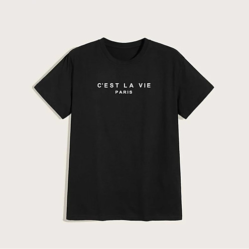 Men's Unisex T shirt Hot Stamping Graphic Prints Letter Plus Size Print Short Sleeve Daily Tops 100% Cotton Basic Fashion Classic Black
Men's Unisex T shirt Hot Stamping Graphic Prints Letter Plus Size Print Short Sleeve Daily Tops 100% Cotton Basic Fashion Classic Black