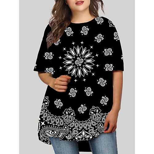 Women's Plus Size Dresses T Shirt Dress Tee Dress Short Mini Dress Half Sleeve Graphic Geometric Print Casual Fall Black Red XL XXL 3XL 4XL 5XL
Women's Plus Size Dresses T Shirt Dress Tee Dress Short Mini Dress Half Sleeve Graphic Geometric Print Casual Fall Black Red XL XXL 3XL 4XL 5XL