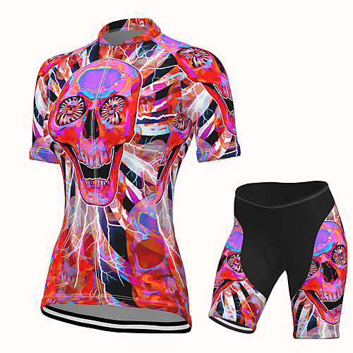 Women's Short Sleeve Cycling Jersey with Shorts Spandex Red Skull Bike Breathable Quick Dry Sports Graphic Mountain Bike MTB Road Bike Cycling Clothing Apparel / Stretchy / Athletic / Athleisure
Women's Short Sleeve Cycling Jersey with Shorts Spandex Red Skull Bike Breathable Quick Dry Sports Graphic Mountain Bike MTB Road Bike Cycling Clothing Apparel / Stretchy / Athletic / Athleisure