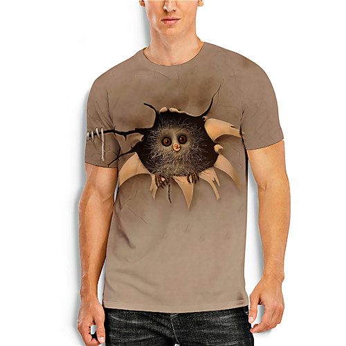 Men's Tees T shirt 3D Print Graphic Prints Animal Print Short Sleeve Daily Tops Casual Designer Big and Tall Brown
Men's Tees T shirt 3D Print Graphic Prints Animal Print Short Sleeve Daily Tops Casual Designer Big and Tall Brown