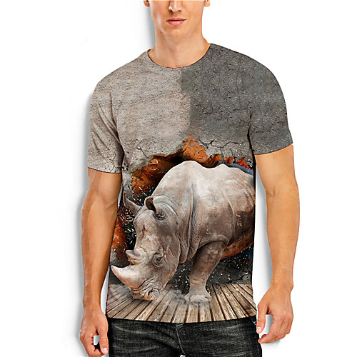 Men's Tees T shirt 3D Print Graphic Prints Animal Print Short Sleeve Daily Tops Casual Designer Big and Tall Gray
Men's Tees T shirt 3D Print Graphic Prints Animal Print Short Sleeve Daily Tops Casual Designer Big and Tall Gray
