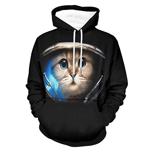 Men's Pullover Hoodie Sweatshirt Cat 3D Animal Print Daily Holiday 3D Print 3D Print Hoodies Sweatshirts Black
Men's Pullover Hoodie Sweatshirt Cat 3D Animal Print Daily Holiday 3D Print 3D Print Hoodies Sweatshirts Black
