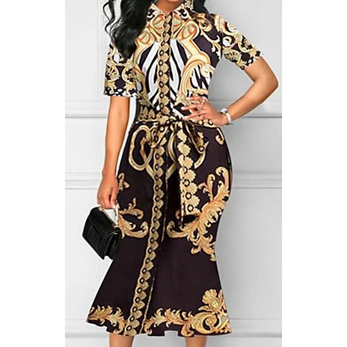 Women's Sheath Dress Midi Dress Yellow Half Sleeve Print Print Spring Summer Shirt Collar Casual 2021 S M L XL XXL
Women's Sheath Dress Midi Dress Yellow Half Sleeve Print Print Spring Summer Shirt Collar Casual 2021 S M L XL XXL