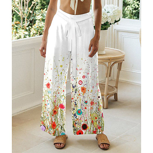 Women's Basic Chino Comfort Casual Going out Pants Pants Flower / Floral Graphic Prints Short Elastic Drawstring Design Print White
Women's Basic Chino Comfort Casual Going out Pants Pants Flower / Floral Graphic Prints Short Elastic Drawstring Design Print White