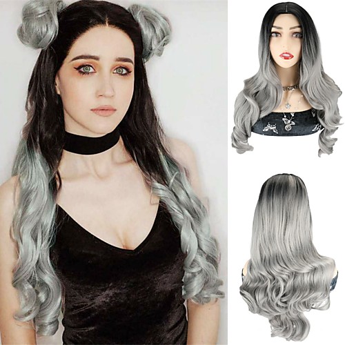 Synthetic Wig 24 Wavy Body Wave Middle Part Wig 24 inch Ombre Grey Synthetic Hair 24 inch Women's Cosplay Party African American Wig Gray
Synthetic Wig 24 Wavy Body Wave Middle Part Wig 24 inch Ombre Grey Synthetic Hair 24 inch Women's Cosplay Party African American Wig Gray