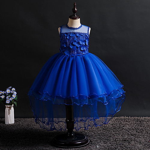 Princess Asymmetrical Wedding / Party Flower Girl Dresses - Tulle Sleeveless Jewel Neck with Appliques / Solid
Princess Asymmetrical Wedding / Party Flower Girl Dresses - Tulle Sleeveless Jewel Neck with Appliques / Solid